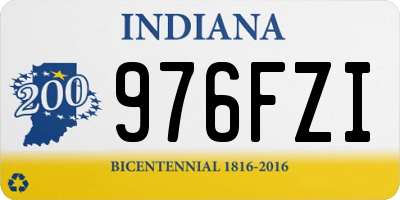 IN license plate 976FZI