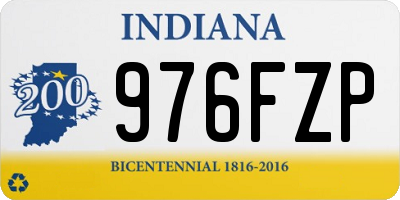 IN license plate 976FZP