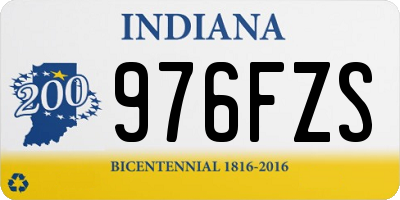 IN license plate 976FZS