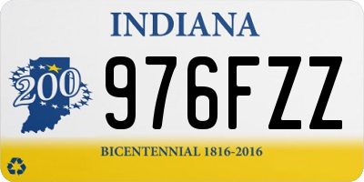 IN license plate 976FZZ