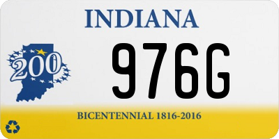 IN license plate 976G