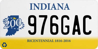IN license plate 976GAC