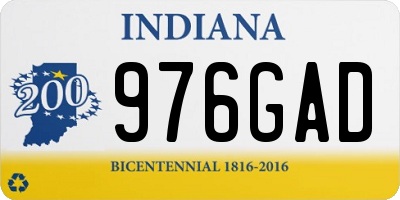 IN license plate 976GAD