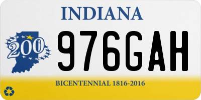 IN license plate 976GAH