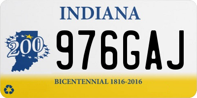 IN license plate 976GAJ