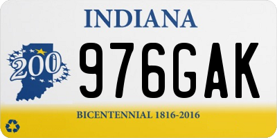 IN license plate 976GAK