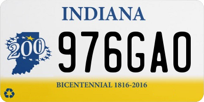 IN license plate 976GAO