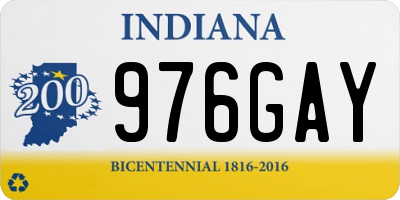 IN license plate 976GAY