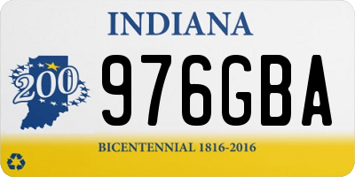 IN license plate 976GBA