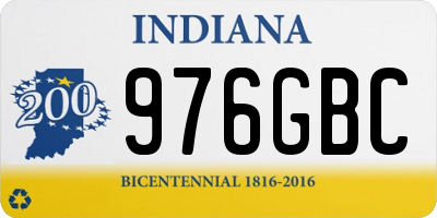 IN license plate 976GBC