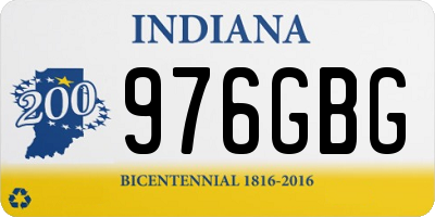 IN license plate 976GBG