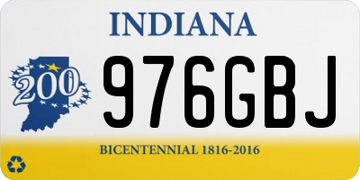 IN license plate 976GBJ