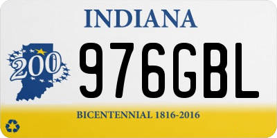 IN license plate 976GBL