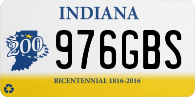 IN license plate 976GBS