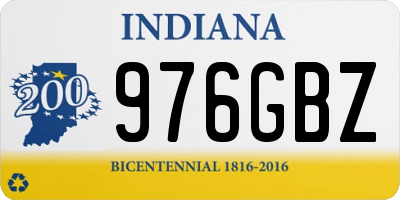 IN license plate 976GBZ