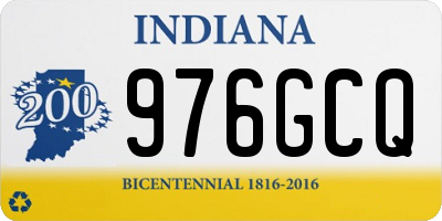 IN license plate 976GCQ