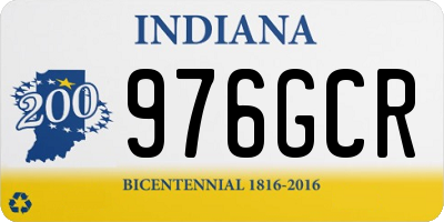 IN license plate 976GCR
