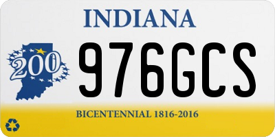 IN license plate 976GCS