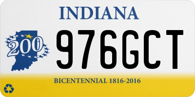 IN license plate 976GCT