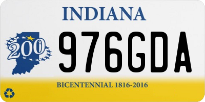 IN license plate 976GDA