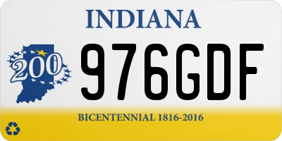 IN license plate 976GDF