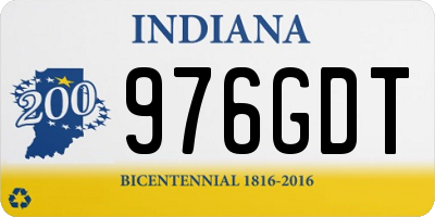 IN license plate 976GDT