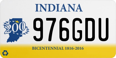 IN license plate 976GDU