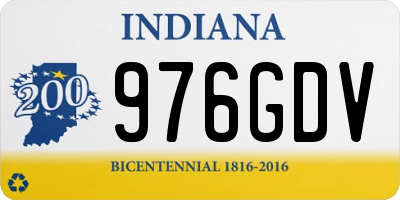 IN license plate 976GDV