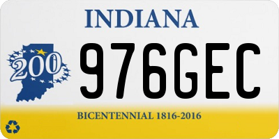 IN license plate 976GEC