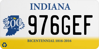 IN license plate 976GEF