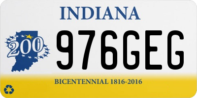 IN license plate 976GEG