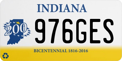 IN license plate 976GES