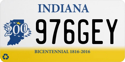 IN license plate 976GEY