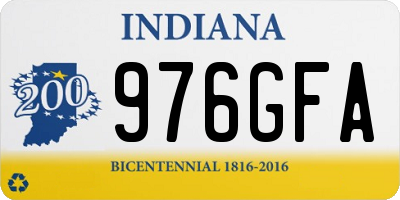 IN license plate 976GFA