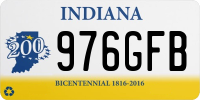 IN license plate 976GFB