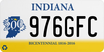 IN license plate 976GFC