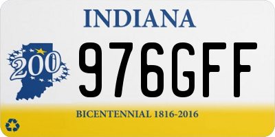 IN license plate 976GFF