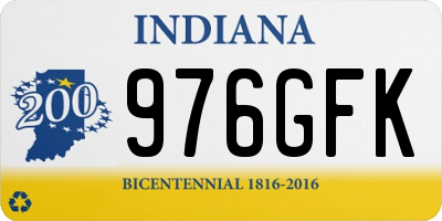 IN license plate 976GFK