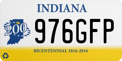 IN license plate 976GFP