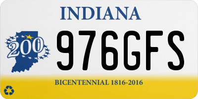 IN license plate 976GFS