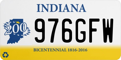 IN license plate 976GFW