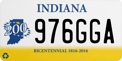 IN license plate 976GGA