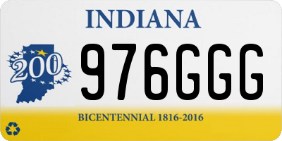IN license plate 976GGG