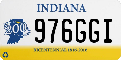 IN license plate 976GGI