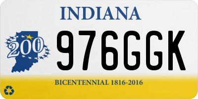 IN license plate 976GGK