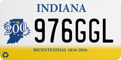 IN license plate 976GGL