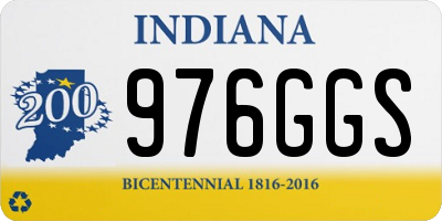 IN license plate 976GGS