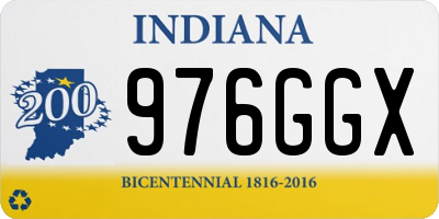 IN license plate 976GGX