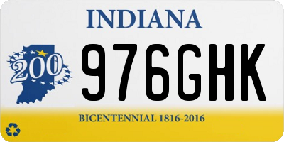 IN license plate 976GHK