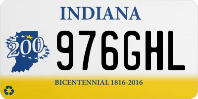 IN license plate 976GHL